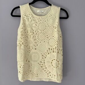 NWOT Crochet Front Tank Top
